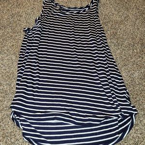 Maurices Tank Size XXL Navy white Stripe